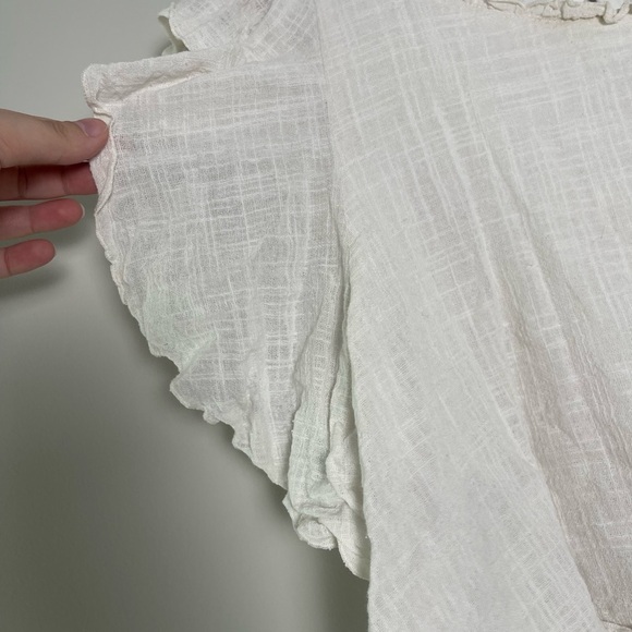 Maeve | Anthropologie | Cascade Tiered Shell Cotton Ruffled Top Artsy Breathable - Picture 5 of 10